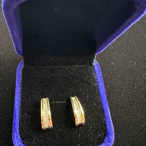 Diamond J hoops 14k tcw .51 sparkling and classic